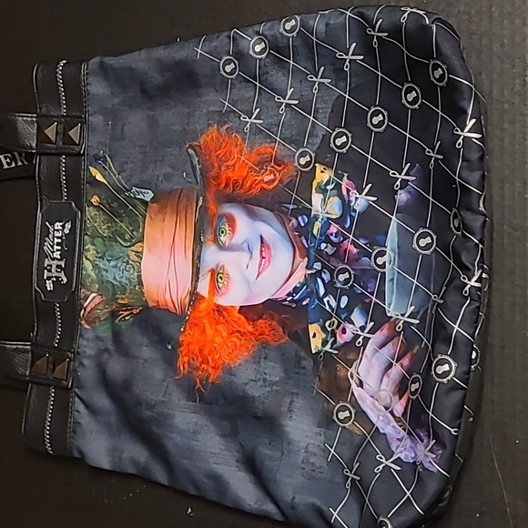 LOUNGFLY Disney's "Alice in Wonderland" Mad Hatter (Johnny Depp) Large Tote - Picture 3 of 16